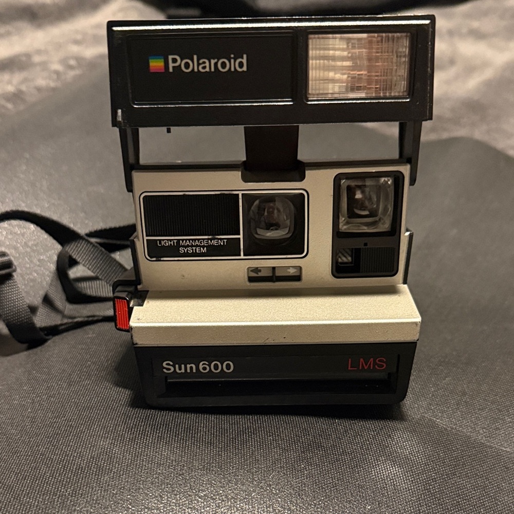 Polaroid Sun 600 LMS Instant Camera - Black and Gray